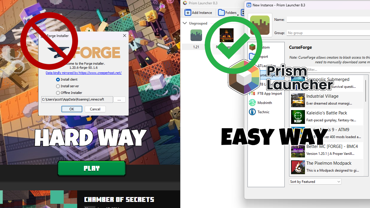Don&rsquo;t Mod Minecraft Directly! Use The PRISM Launcher - Modded 